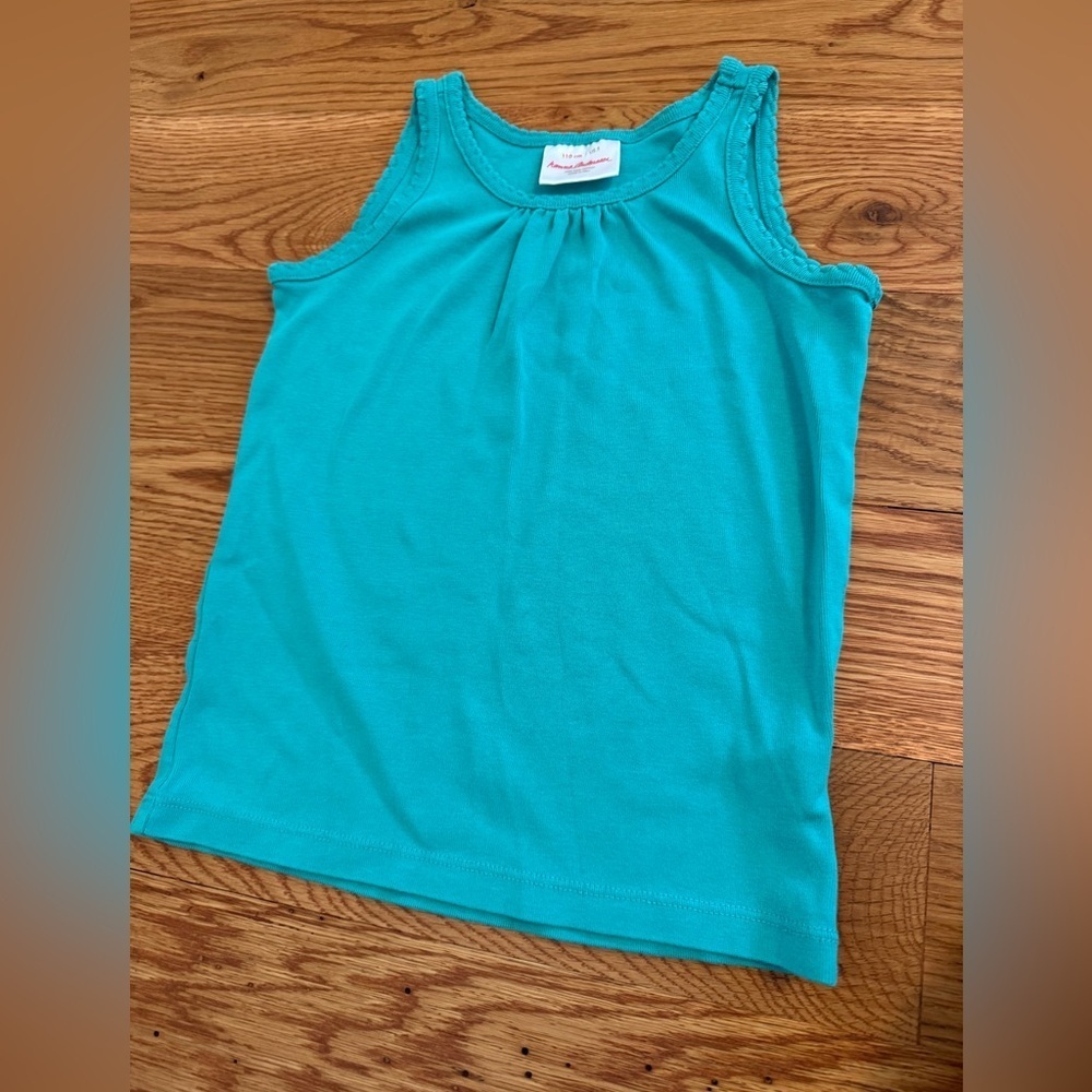 Hanna Andersson Turquoise Tank Size 110cm US 5 100% Pima Cotton